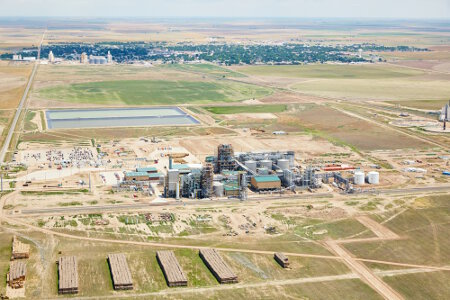 The plant has a capacity to produce up to 25 million gallons of ethanol per year.