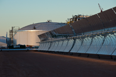 Thermal storage tanks in Solana will be able to produce electricity for 6 hours after the sun goes down.