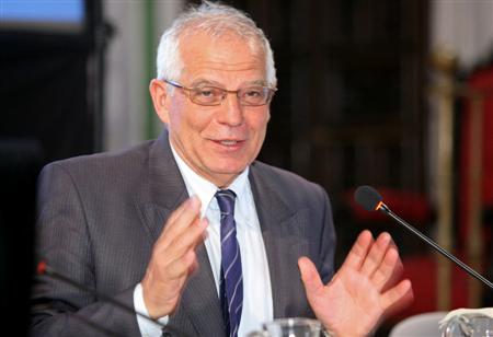 Josep Borrell, presidente del Instituto Universitario Europeo, en el transcurso de la conferencia inaugural que pronunció en la Iglesia de los Venerables, sede de la Fundación Focus-Abengoa.