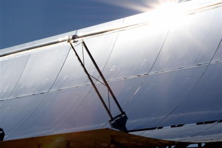 Parabolic trough collector of Solnova 3 plant located at the Solúcar Platform, Seville (Spain)