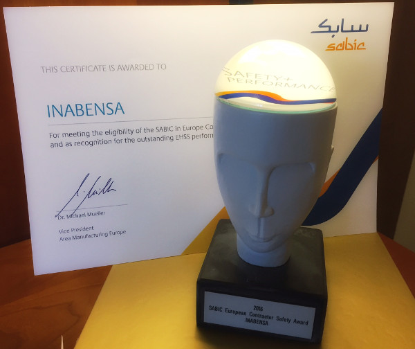 Abengoa Inabensa is recognized for the outstanding Health and safety performance